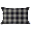 Black Houndstooth Lumbar Throw Pillow