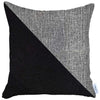 Gray and Black Diagonal Decorative Throw Pillow