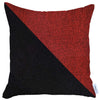 Red and Black Diagonal Decorative Throw Pillow