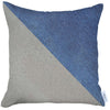 Blue and Ivory Diagonal Decorative Throw Pillow
