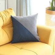 Blue Houndstooth Modern Decorative Throw Pillow