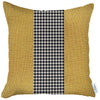 Yellow and Black Houndstooth Throw Pillow