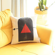 Red and Cream Arrowhead Printed Throw Pillow