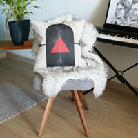 Red and Cream Arrowhead Printed Throw Pillow