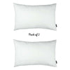 Set of 2 White Modern Lumbar Throw Pillows