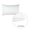 Set of 2 White Modern Lumbar Throw Pillows