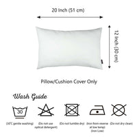 Set of 2 White Modern Lumbar Throw Pillows