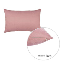 Set of 2 Pale Pink Modern Lumbar Throw Pillows