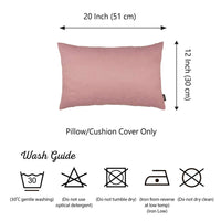 Set of 2 Pale Pink Modern Lumbar Throw Pillows