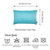 Set of 2 Turquoise Modern Lumbar Throw Pillows