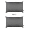 Set of 2 Gray Modern Lumbar Throw Pillows