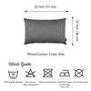 Set of 2 Gray Modern Lumbar Throw Pillows