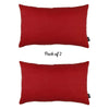Set of 2 Red Modern Lumbar Throw Pillows