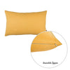 Set of 2 Yellow Modern Lumbar Throw Pillows