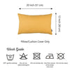 Set of 2 Yellow Modern Lumbar Throw Pillows