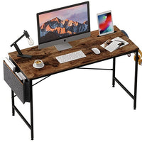 32" Modern Rustic Brown and Black Computer Desk