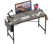 39" Modern Metro Gray and Black Computer Desk
