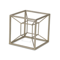 Metal 3D Cube Decorative Sculpture