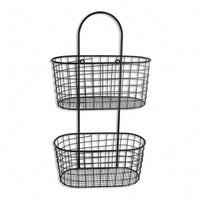 Black Metal Wire Hanging Storage