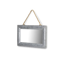 Galvanized Metal Hanging Mirror