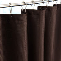 Luxurious Brown Waffle Weave Shower Curtain