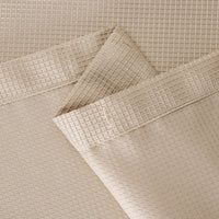 Luxurious Beige Waffle Weave Shower Curtain