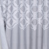 Gray and White Printed Lattice Shower Curtain