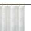 White Striped Embroidered Shower Curtain