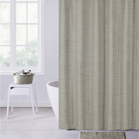 Silver Soft Textured Shower Curtain