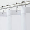 White Sheer and Grid Shower Curtain and Liner Set