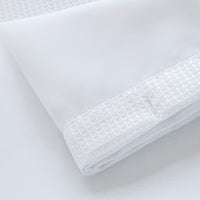 White Sheer and Grid Shower Curtain and Liner Set