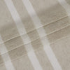 Taupe and White Striped Shower Curtain