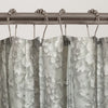 White and Gray Floral Patterned Shower Curtain
