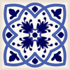 8" X 8" Blue And White Mosaic Peel And Stick Removable Tiles