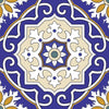 6" X 6" Blue White and Gold Mosaic Removable Tiles