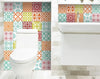 7" X 7" Muted Brights Mosaic Peel and Stick Removable Tiles