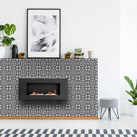 6" X 6" Tulipa Gray and White Peel and Stick Removable Tiles
