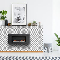6" X 6" Black and White Prism Peel and Stick Removable Tiles