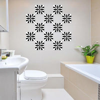 7" X 7" Black and White Colla Peel and Stick Removable Tiles