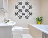 8" X 8" Black and White Colla Peel and Stick Removable Tiles