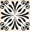 6" X 6" Black and White Flo Peel and Stick Removable Tiles