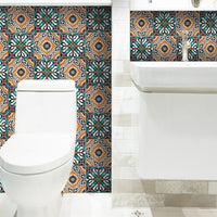 4" X 4" Terra Agra Peel And Stick Removable Tiles