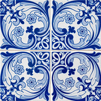 4" X 4" Blue Cloud Peel And Stick Removable Tiles