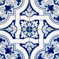 4" X 4" Blue Mia Gia Peel And Stick Removable Tiles