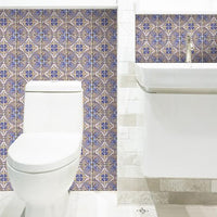 4" X 4" Blue Taupe Nova Removable Peel And Stick Tiles