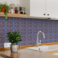 6" X 6" Blue Rust Zio Removable Peel and Stick Tiles