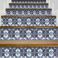 4" X 4" Blue Nelly Removable Peel And Stick Tiles