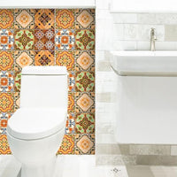 4" X 4" Golden Multi Mosaic Peel And Stick Tiles