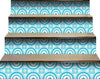 4" X 4" Aqua Gerber Removable Peel And Stick Tiles