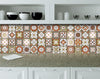 4" x 4" Retro Orange Mosaic Peel and Stick Removable Tiles